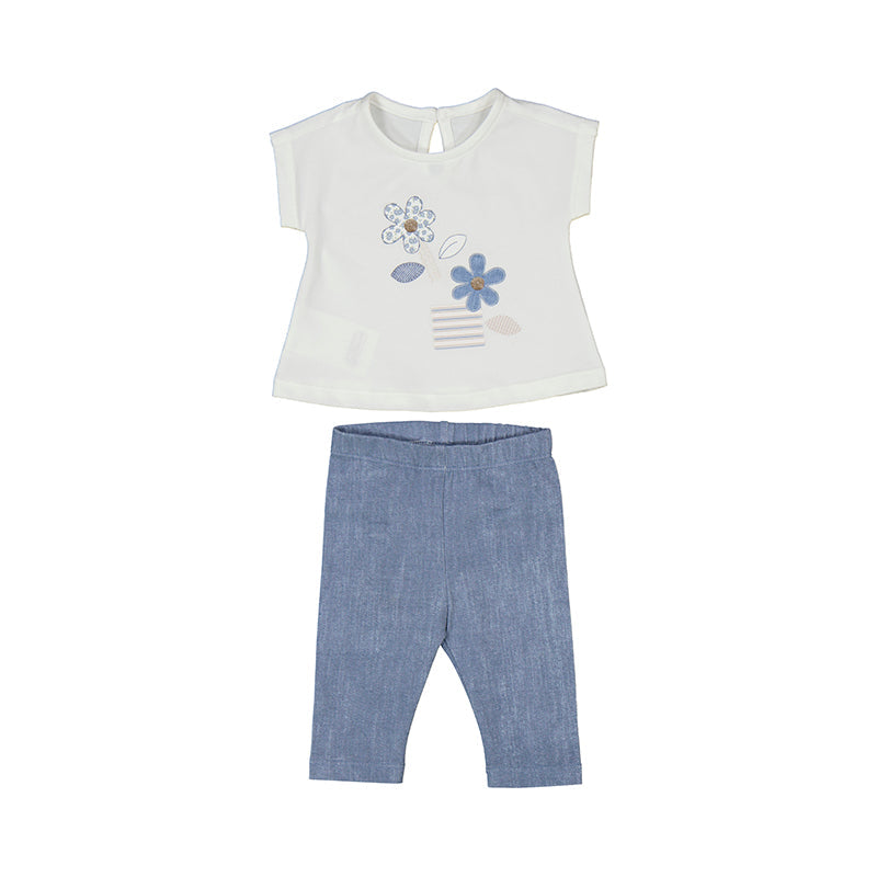 Completo leggings e maglietta neonata