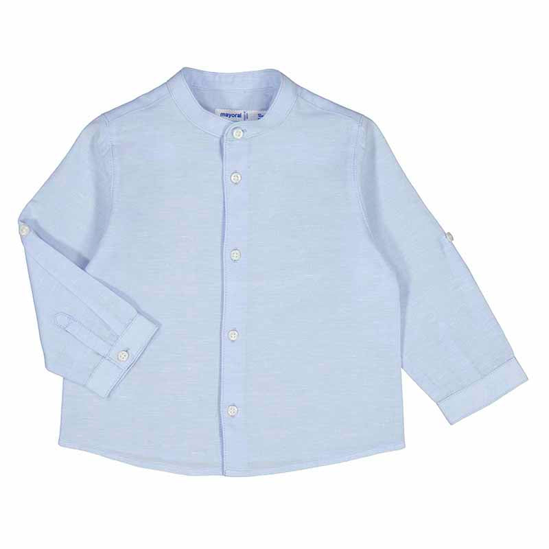 Camicia manica lunga colletto coreana