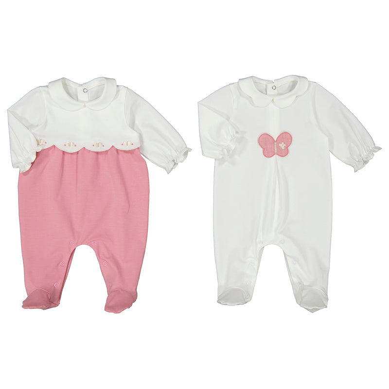 Set 2 pagliaccetti lunghi neonata