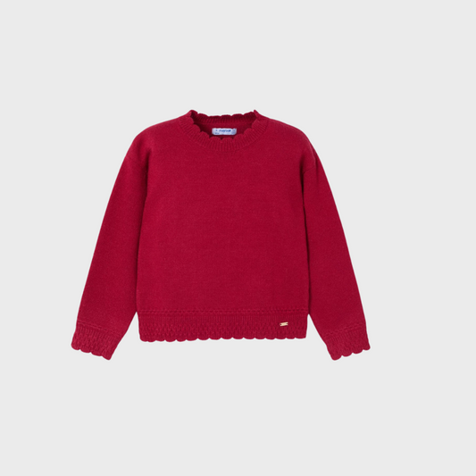 Maglioncino rosso bambina Mayoral