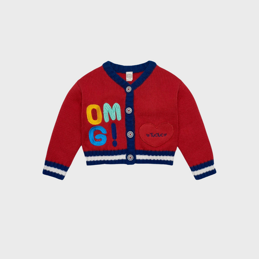 Giacca rosso tricot bambina Tuc Tuc
