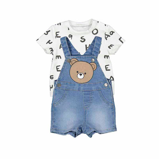 Completo salopette jeans