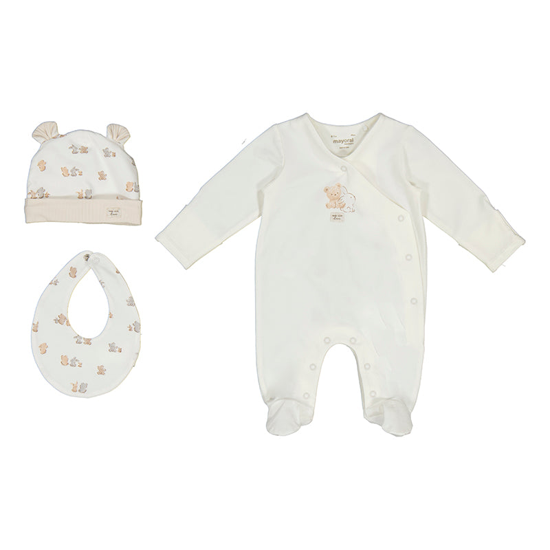 Set regalo 3 pezzi con pigiama neonato